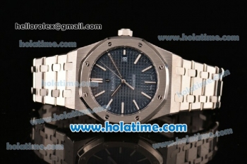 Audemars Piguet Royal Oak Miyota 9015 Automatic Full Steel with Sitck Markers and Blue Dial - 1:1 Original Best Version
