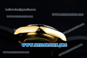 Rolex Daytona Chrono Clone Rolex 4130 Automatic Yellow Gold Case with Black Dial Ceramic Bezel and Black Rubber Strap (EF)