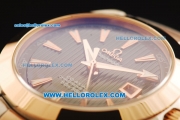 Omega Seamaster Aqua Terra Annual Calendar Automatic Movement Steel Case with Rose Gold Bezel and Two Tone Strap