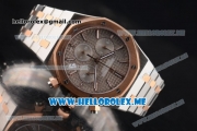 Audemars Piguet Royal Oak Miyota Quartz Two Tone Case/Bracelet with Grey Dial and Stick Markers