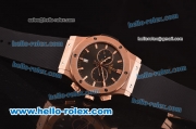 Hublot Classic Fusion Chrono Miyota Quartz Rose Gold Case with Grey Dial and Black Rubber Strap