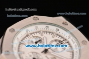 Audemars Piguet Royal Oak Offshore Chronograph Miyota OS10 Quartz Steel Case with White Dial and Stick Markers