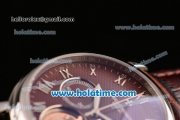 Vacheron Constantin Patrimony Chrono Miyota OS20 Quartz Steel Case with Brown Dial and Roman Numeral Markers