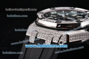 Audemars Piguet Royal Oak Offshore Diver Asia 4813 Automatic Steel/Diamonds Case with Black Dial and Stick Markers