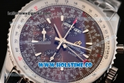 Breitling Montbrillant Datora Chrono Swiss Valjoux 7751 Automatic Steel Case/Bracelet with Brown Dial and Stick Markers - 1:1 Original (J12)