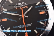 Rolex Milgauss Wall Clock Quartz Steel Case with Black Dial