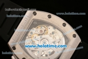 Richard Mille Felipe Massa Flyback Chrono Swiss Valjoux 7750 Automatic Steel Case with Black Rubber Bracelet and Skeleton Dial