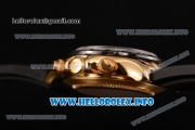 Rolex Daytona Chrono Swiss Valjoux 7750 Automatic Yellow Gold Case with Ceramic Bezel Rubber Strap and Black Dial (BP)