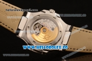 Patek Philippe Nautilus Miyota 9015 Automatic Diamonds/Steel Case with White Dial Diamonds Bezel and White Dial (AAAF)