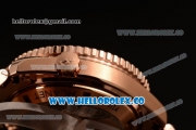 Omega Planet Ocean 600M Co-Axial Master Chronometer Chrono Clone Omega 9901 Automatic Rose Gold Case with Black Dial and Rose Gold Bracelet (EF)