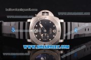 Panerai Luminor Submersible Asia Automatic Steel Case with Black Dial Rubber Strap and Dot Markers