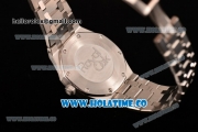 Audemars Piguet Royal Oak 33MM Miyota Quartz Steel Case/Bracelet with White Dial Stick Markers and Diamonds Bezel (EF)