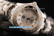 Tag Heuer Link 200 Meters Original Swiss Quartz Movement Full Steel White Dial and Diamond Markers-Lady Model