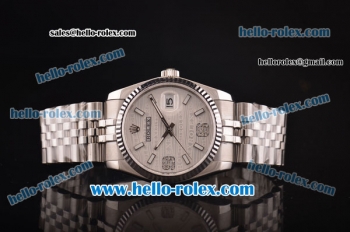 Rolex Datejust Original ETA 2836 Automatic Steel Case/Strap with Silver Dial