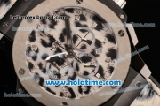 Hublot Big Bang Snow Leopard Chrono Miyota OS20 Quartz PVD Case with Leopard Leather Bracelet and Steel Bezel