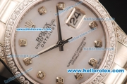 Rolex Datejust Automatic with Diamond Bezle,White MOP Dial and Diamond Marking