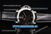 Panerai Luminor Marina 1950 3 Days Clone P.9000 Automatic Steel Case with Black Dial and Arabic Numeral Markers Black Leather Strap (ZF)