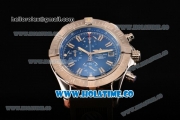 Breitling Avenger Seawolf Miyota Quartz Steel Case with Blue Dial and Black Rubber Strap - Stick Markers