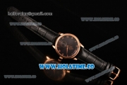 Omega De Ville Co-Axial Asia Automatic Rose Gold Case with Black Dial and Roman Numeral Markers