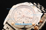 Breitling Chronomat B01 Swiss Valjoux 7750 Automatic Movement Full Steel with White Dial - RG Roman Markers