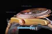 Rolex Day-Date Automatic Movement with Diamond Dial and Rose Gold Bezel with Diamond