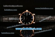 Patek Philippe Calatrava 2813 Automatic Rose Gold Case with Black Dial and Roman Numeral Markers