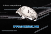 Cartier Ballon Bleu De Small Swiss ETA Quartz Steel Case with White Dial and Roman Numeral Markers (JF)