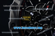 1:1 Richard Mille RM 35-02 RAFAEL NADA Japanese Miyota 9015 Automatic PVD Case with Skeleton Dial Black Rubber Strap