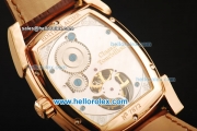 Parmigiani Kalpa XL Swiss Tourbillon Manual Winding Movement Rose Gold Case with Brown Leather Strap