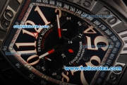 Franck Muller Conquistador F1 Singapore GP Chronograph Miyota Quartz Movement All Black with White Arabic Numerals