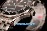 Omega Seamster 300m Swiss ETA 2836 Automatic Stainless Steel Case with Stainless Steel Strap and Black Dial