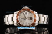 Rolex Submariner Swiss ETA 2836 Automatic Movement Full Steel Case/Strap with White Dial and Brown Bezel