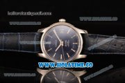 Omega De Ville Hour Vision Clone Omega 8500 Automatic Steel Case with Blue Dial and Silver Stick Markers (KW)