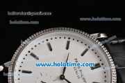 Patek Philippe Calatrava Miyota Quartz Steel Case with Silver Stick Markers and White Dial