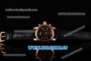 Patek Philippe Grand Complication Chrono Miyota OS20 Quartz Rose Gold Case with Black Dial and Rose Gold Stick Markers
