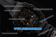 Richard Mille RM 11-03 Swiss Valjoux 7750 Automatic PVD Case with Skeleton Dial and Black Rubber Strap Arabic Numeral Markers