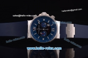 Ulysse Nardin Maxi Marine Chronograph Miyota Quartz Movement Steel Case with Blue/Black Dial and Blue Rubber Strap