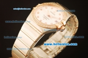 Omega Constellation Swiss ETA 2824 Automatic Steel Case with Rose Gold Bezel and Diamond Markers/Bezel