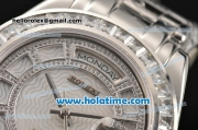 Rolex Day-Date Masterpieces Swiss ETA 2836 Automatic Steel Case with Diamonds Bezel and White MOP Dial (BP)