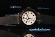 Hublot Big Bang Bode Bang Chronograph Swiss Valjoux 7750 Automatic Movement PVD Case and Bezel with White Dial