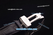 Breguet Classique Complications Tourbillon Manual Winding Steel Case with Black Leather Strap