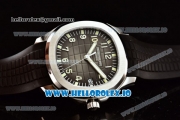 Patek Philippe Aquanaut Jumbo Miyota 9015 Automatic Steel Case Brown Dial With Arabic Numeral Markers Black Rubber Strap(ZF)