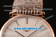 Longines La Grande Classique SWISS QUARTZ Two Tone Case with White Dial Roman Numeral Markers and Two Tone Bracelet