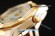 Tag Heuer Aquaracer Swiss ETA Quartz Movement Gold/Diamond Bezel with Grey MOP Dial and Stick Markers