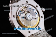 Audemars Piguet Royal Oak Double Time Chrono Asia Automatic Steel Case White Dial With Stick Markers Steel Bracelet