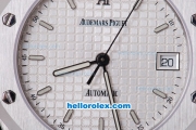 Audermars Piguet Royal Oak Classic Automatic with Silver Bezel and White Dial-ETA Case