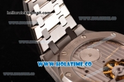 Audemars Piguet Royal Oak 41MM Swiss Tourbillon Manual Winding Full Steel with Diamonds Bezel and Black Dial (FT)