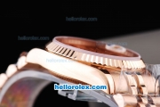 Rolex Datejust Oyster Perpetual Automatic Full Rose Gold with Khaki Dial and Roman Marking-Small Calendar