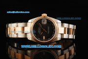 Rolex Datejust Automatic Movement Steel Case with Green Roman Numerals and Two Tone Strap-Lady Model