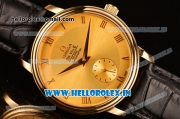 Omega De Ville Co-Axial Swiss ETA 2824 Automatic Yellow Gold Case with Gold Dial and Roman Numeral Markers